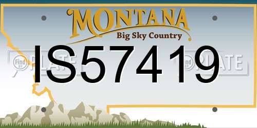 IS57419 Montana License Plate