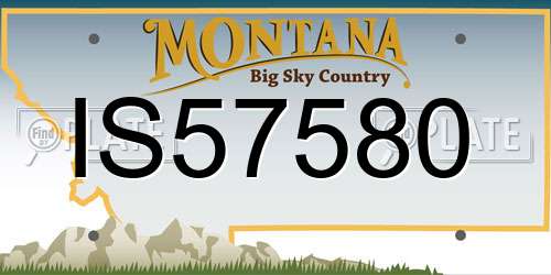 IS57580 Montana License Plate