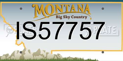 IS57757 Montana License Plate