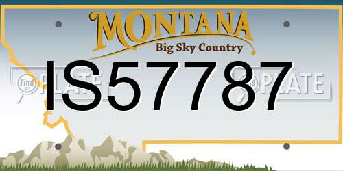 IS57787 Montana License Plate