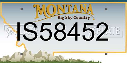 IS58452 Montana License Plate