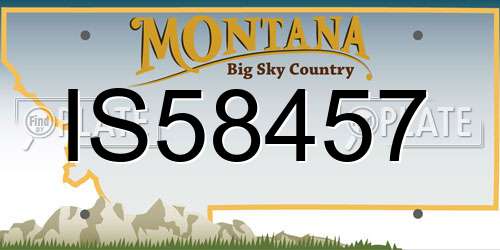 IS58457 Montana License Plate
