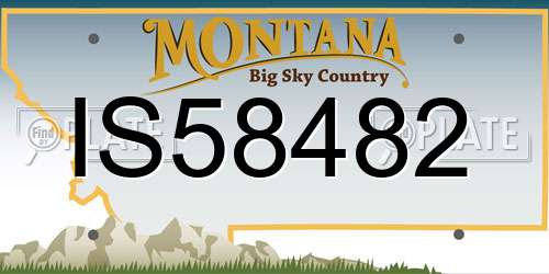 IS58482 Montana License Plate