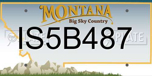 IS5B487 Montana License Plate
