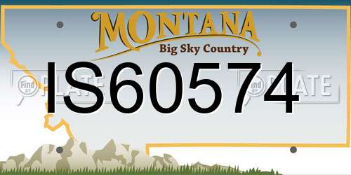 IS60574 Montana License Plate