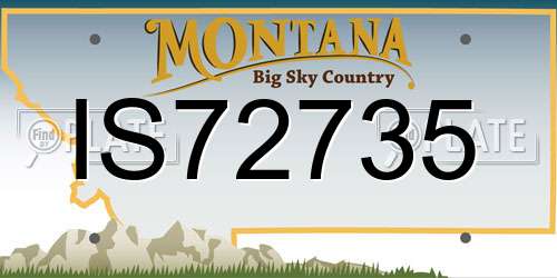 IS72735 Montana License Plate