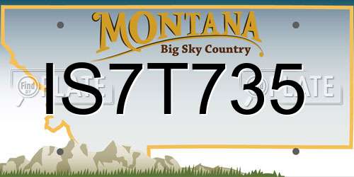 IS7T735 Montana License Plate