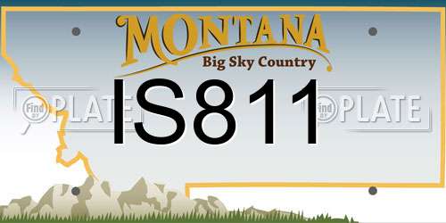 IS811 Montana License Plate