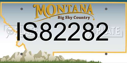 IS82282 Montana License Plate