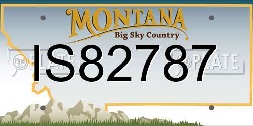IS82787 Montana License Plate