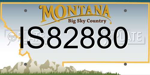 IS82880 Montana License Plate