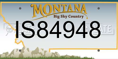 IS84948 Montana License Plate