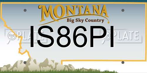 IS86PI Montana License Plate