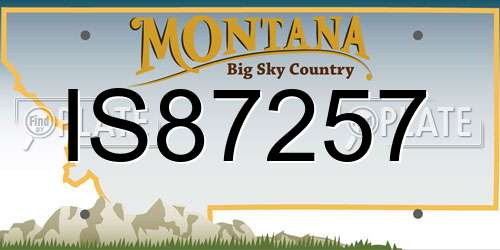 IS87257 Montana License Plate
