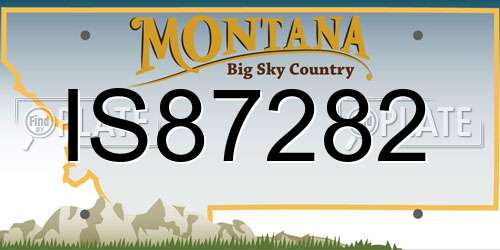 IS87282 Montana License Plate