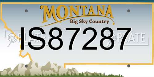 IS87287 Montana License Plate