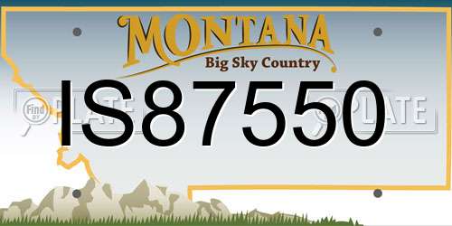 IS87550 Montana License Plate