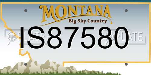 IS87580 Montana License Plate