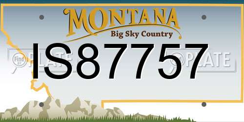 IS87757 Montana License Plate