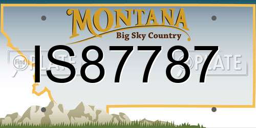 IS87787 Montana License Plate