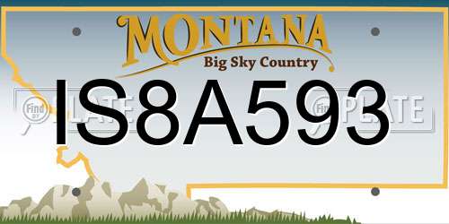 IS8A593 Montana License Plate