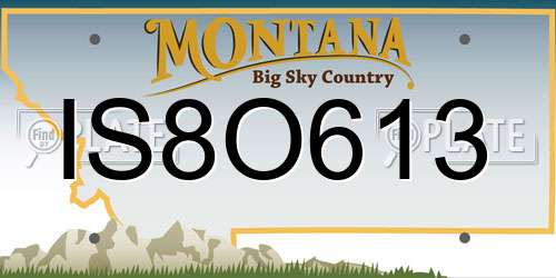 IS8O613 Montana License Plate