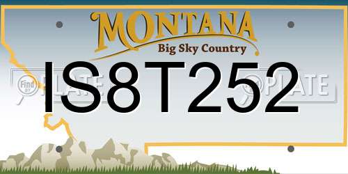 IS8T252 Montana License Plate
