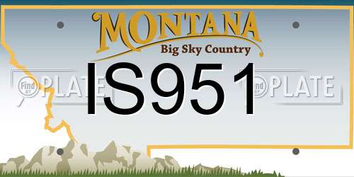 IS951 Montana License Plate