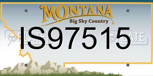 IS97515 Montana License Plate