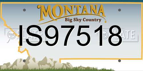 IS97518 Montana License Plate