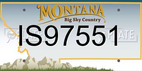 IS97551 Montana License Plate