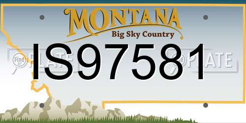 IS97581 Montana License Plate
