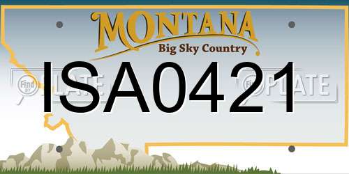 ISA0421 Montana License Plate