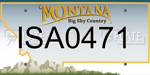 ISA0471 Montana License Plate