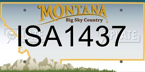 ISA1437 Montana License Plate