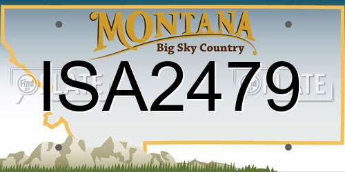 ISA2479 Montana License Plate