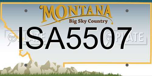 ISA5507 Montana License Plate