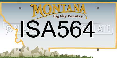 ISA564 Montana License Plate
