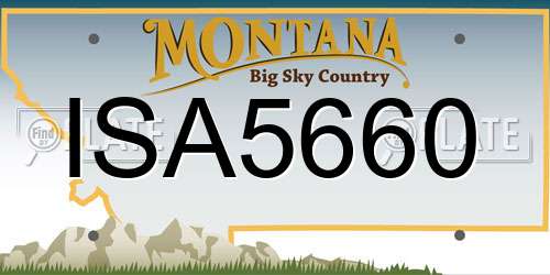 ISA5660 Montana License Plate