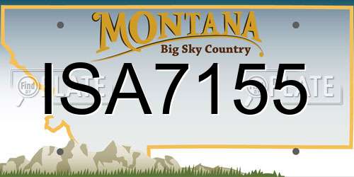 ISA7155 Montana License Plate