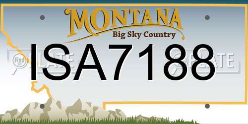ISA7188 Montana License Plate