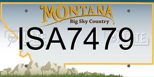 ISA7479 Montana License Plate