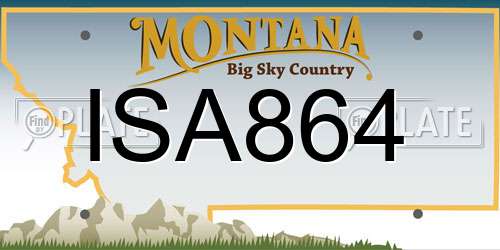 ISA864 Montana License Plate