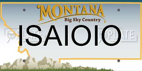 ISAIOIO Montana License Plate