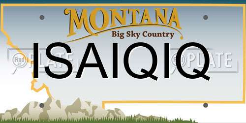 ISAIQIQ Montana License Plate