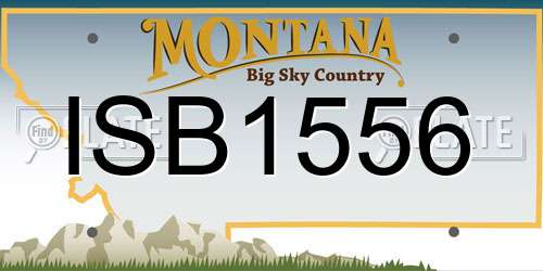 ISB1556 Montana License Plate