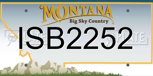ISB2252 Montana License Plate