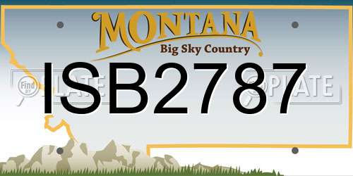 ISB2787 Montana License Plate
