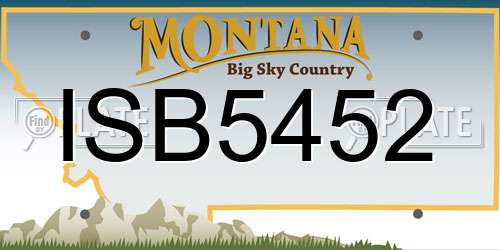 ISB5452 Montana License Plate
