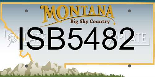 ISB5482 Montana License Plate